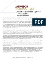 Are Factors Linked To Business Cycles?: March 8, 2018 by Larry Swedroe