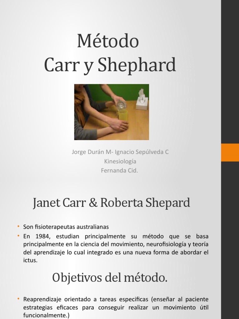 Método Carr y Shepherd en Reaprendizaje Motor | PDF | Terapia física ...