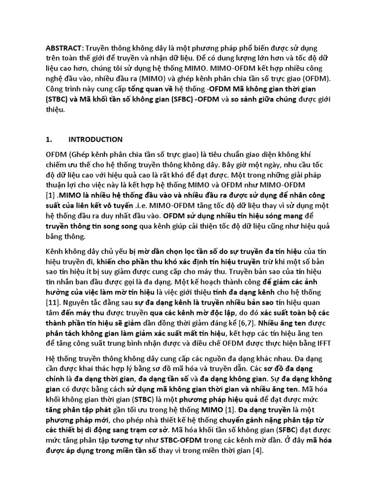 dịch SFBC & STBC | PDF