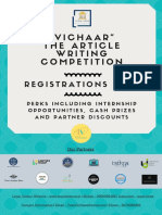 "Vichaar" The Article Writing Competition: Registrations Open