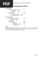 Lab Report Format, Lab Evaluation Criteria & Electrical Safety Guidelines