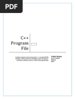 C++ Program File: Pulkit Mogha