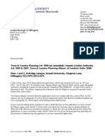 Development Directorate City Hall London letter