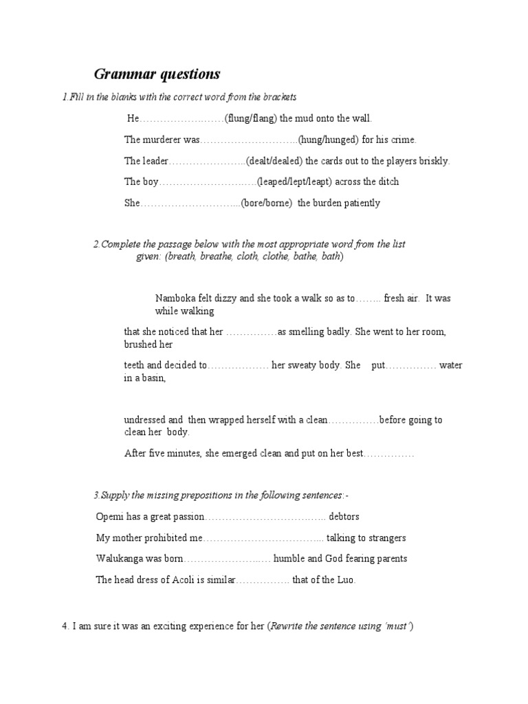 F 1,2 English Questions | PDF | Language Arts & Discipline | Foreign ...