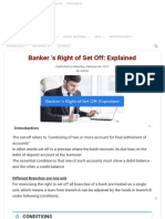 Banker S Right of Set Off - Explained - BankExamsToday