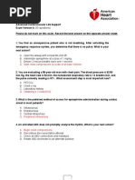 AHA ACLS Post Test Answer Key 2023 | PDF | Cardiopulmonary ...