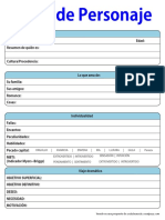 Perfil de Personaje Worksheet