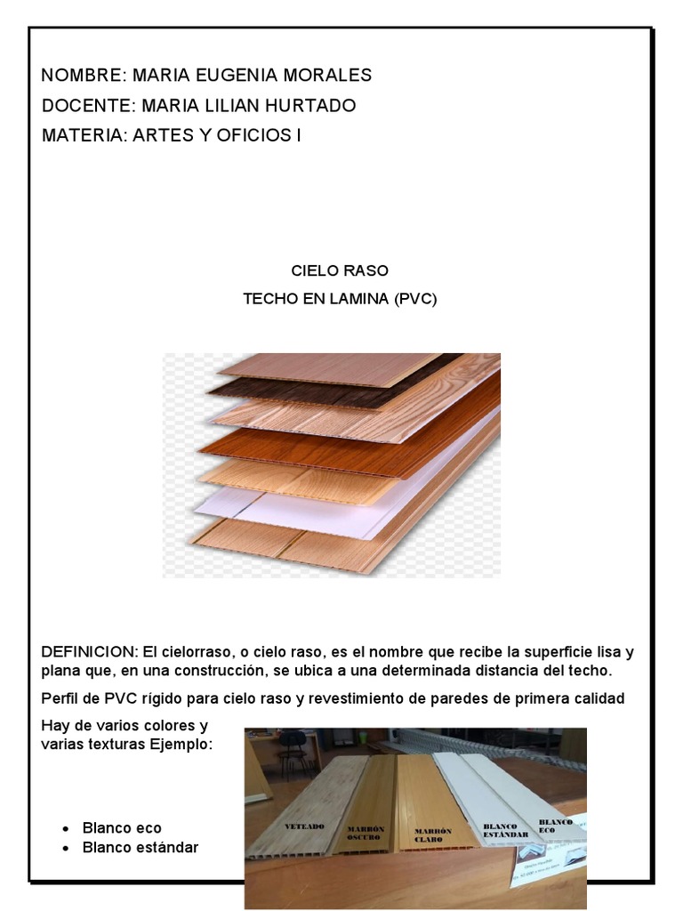 Cielo Raso en PVC | PDF