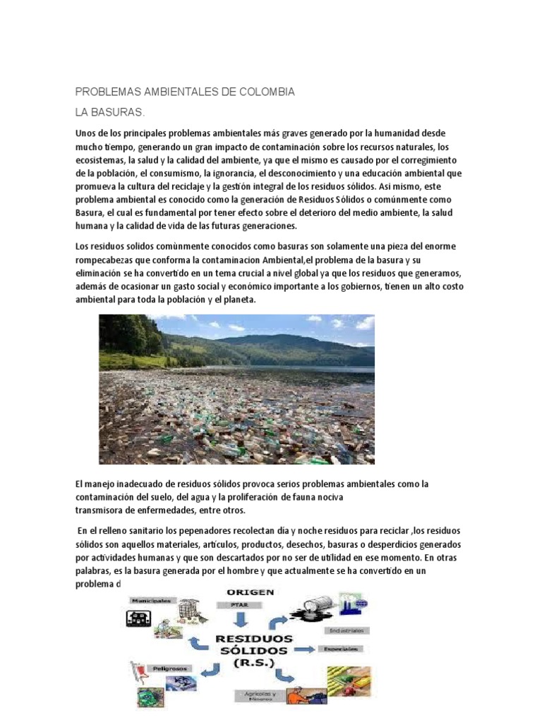 Problemas de Basura en Colombia | PDF | Residuos | Contaminación