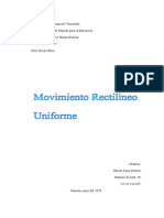 Trabajo de Fisica Movimiento Rectilineo Uniforme