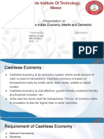 Cashless Indian Economy (Merits and Demerits) : Presentation On