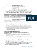 Operational Support Narrative