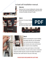 V2 T3PA-Pro Load Cell Installation Manual.: Step One