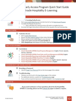 Early Access Program Quick Start Guide Oracle Hospitality E-Learning