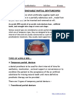 Acrylic Removable Partial Denture (RPD)