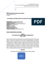 Informe Consultorio Juridico Rote Der - Administrativo Juan Valdes