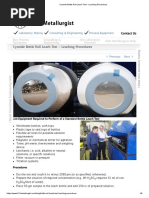 Cyanide Bottle Roll Leach Test - Leaching Procedures