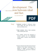 Waqf Development: The Discussion Between Ideal and Fact.: Drs. Zainal Arifin SH, MH