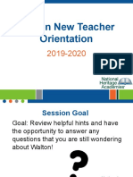 Artifact 2 - New Teacher Orientation 2019-2020