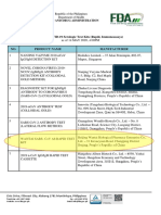 List of COVID-19 Serologic Test Kits (Rapid, Immunoassays) : Food and Drug Administration