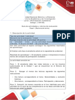 Guia de Actividades y Rúbrica de Evaluación - Unidad 1 - Fase 1 - Reconocimiento