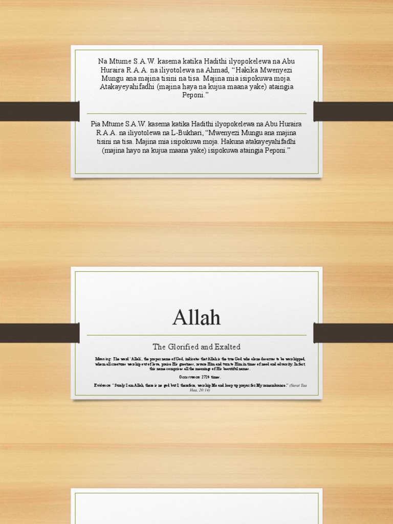 Names and Meanings of Allah in Islam | PDF | God In Islam | Religious ...