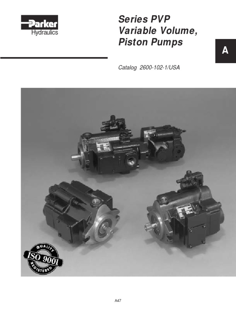Parker PVP Series Variable Volume Pumps | PDF | Pump | Horsepower