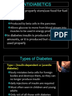 Antidiabetics: Body Cannot Properly Store/use Food For Fuel Insulin
