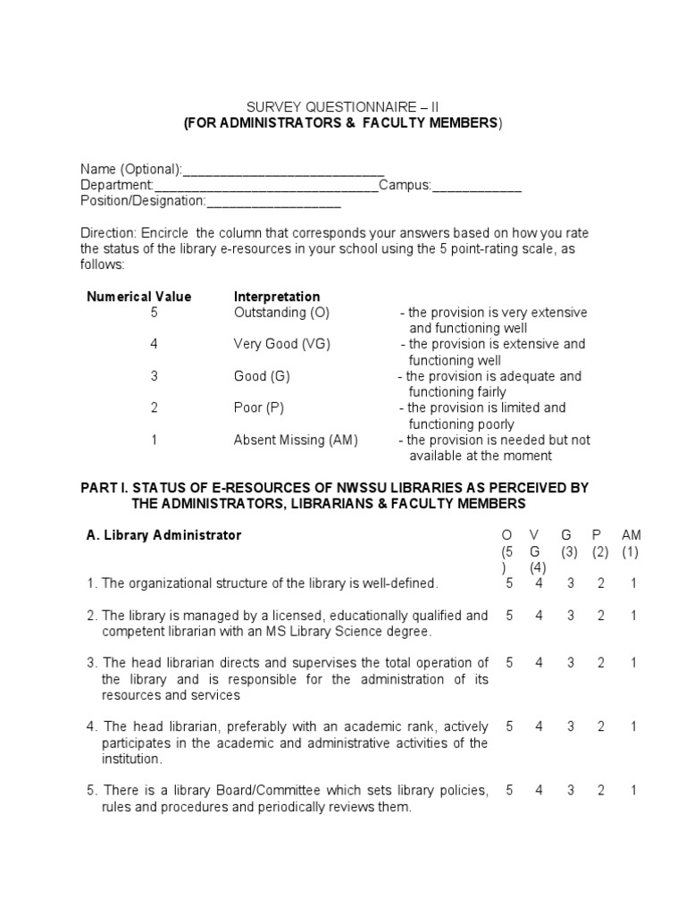 For Administrators & Faculty Members | PDF | Librarian | Preservation ...