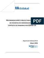 Recomendaciones Dialisis COVID 19 PDF