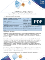 Syllabus Del Curso Planeación y Control de Producción