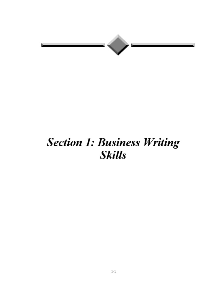 Business Writing Skills Guide | PDF | Self-Improvement