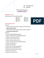 TOEFL Listening Comprehension Answer Sheet