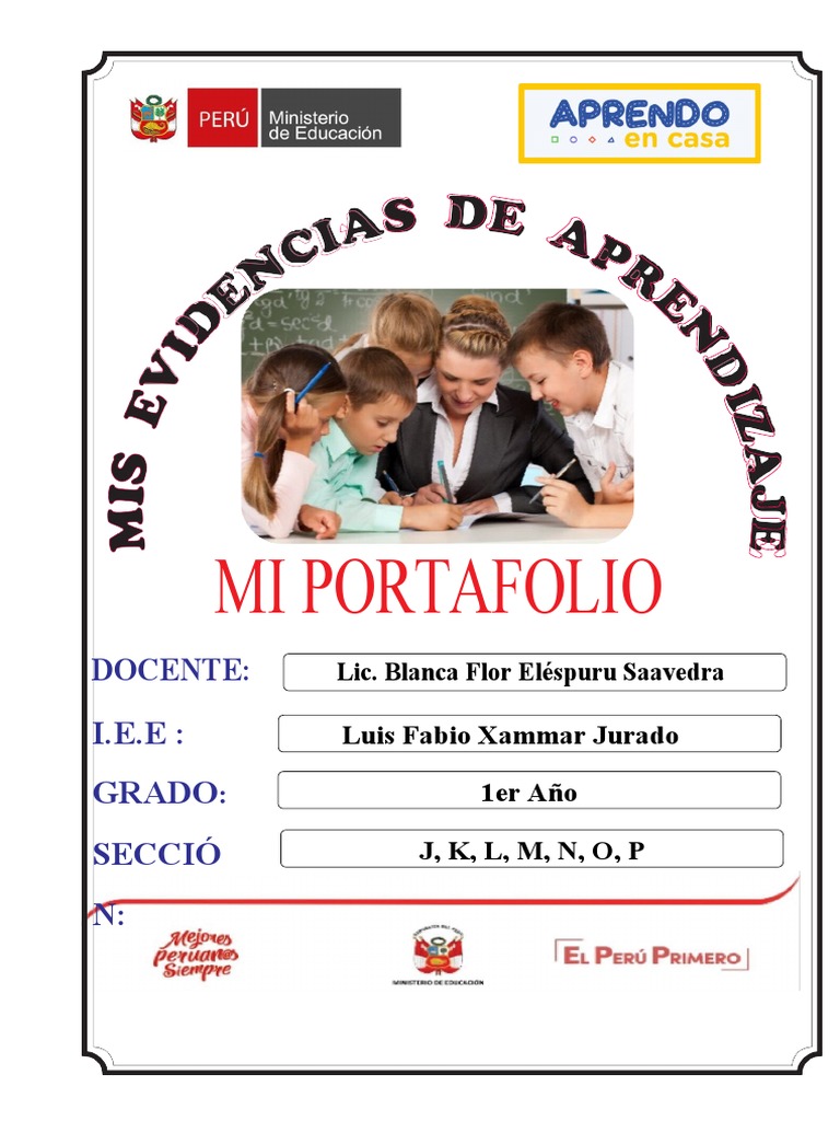 Carátula para Portafolio Docente 2025 | PDF | Evaluación | Evaluación ...