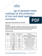 The Range of Sprayed Metal Coatings For The Protection of Iron and Steel Against Corrosion