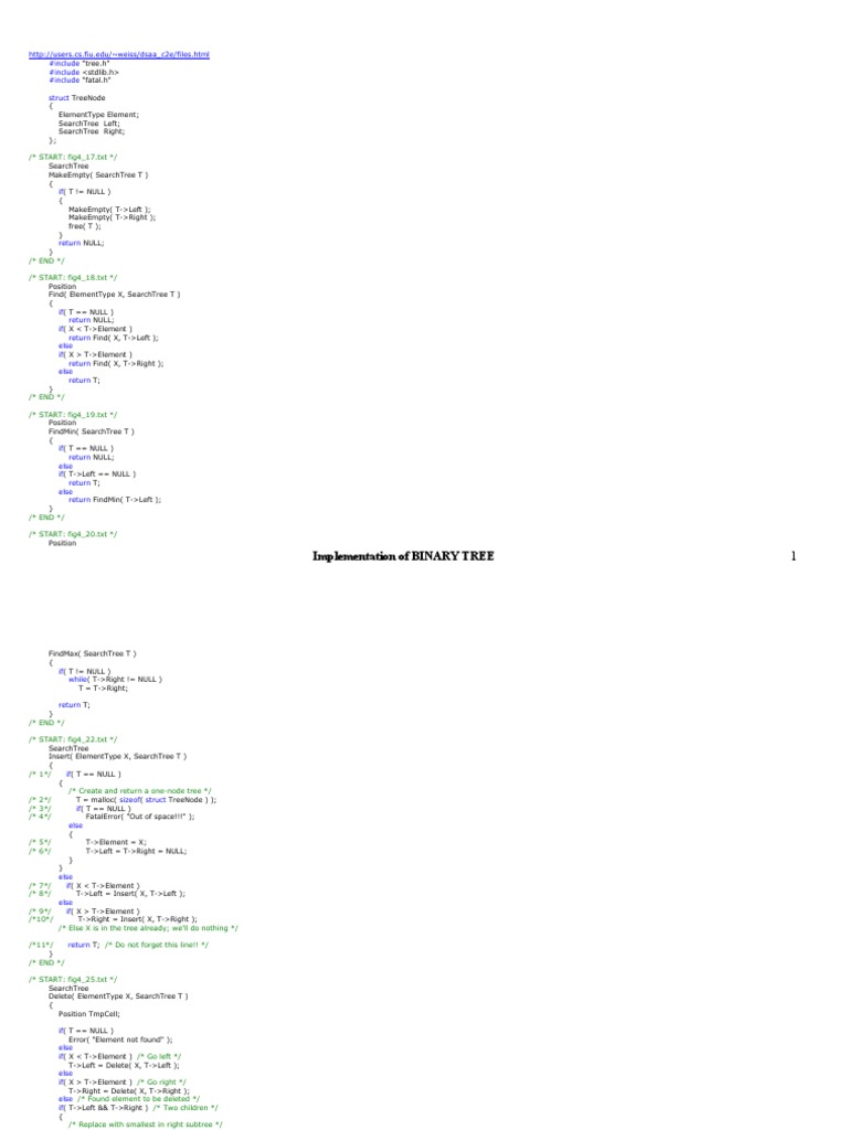 C/C++ Binary Tree & Sorting Guide | PDF | Computing | Computer Programming