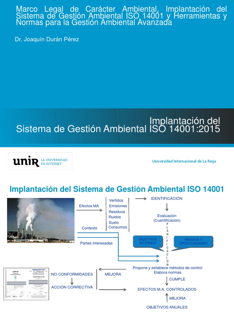 ISO 14001:2015 Gestión Ambiental | PDF | Planificación | Entorno natural