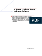 Open Source vs. Closed Source (Proprietary) Software: White Paper