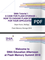 SNIA Tutorial 1 A Case For Flash Storage - How To Choose Flash Storage For Your Applications