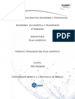 U1. Finalidad Del Plan Logistico