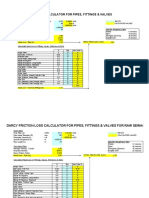 Darcy Friction Loss Calculator For Pipes, Fittings & Valves: Given Data