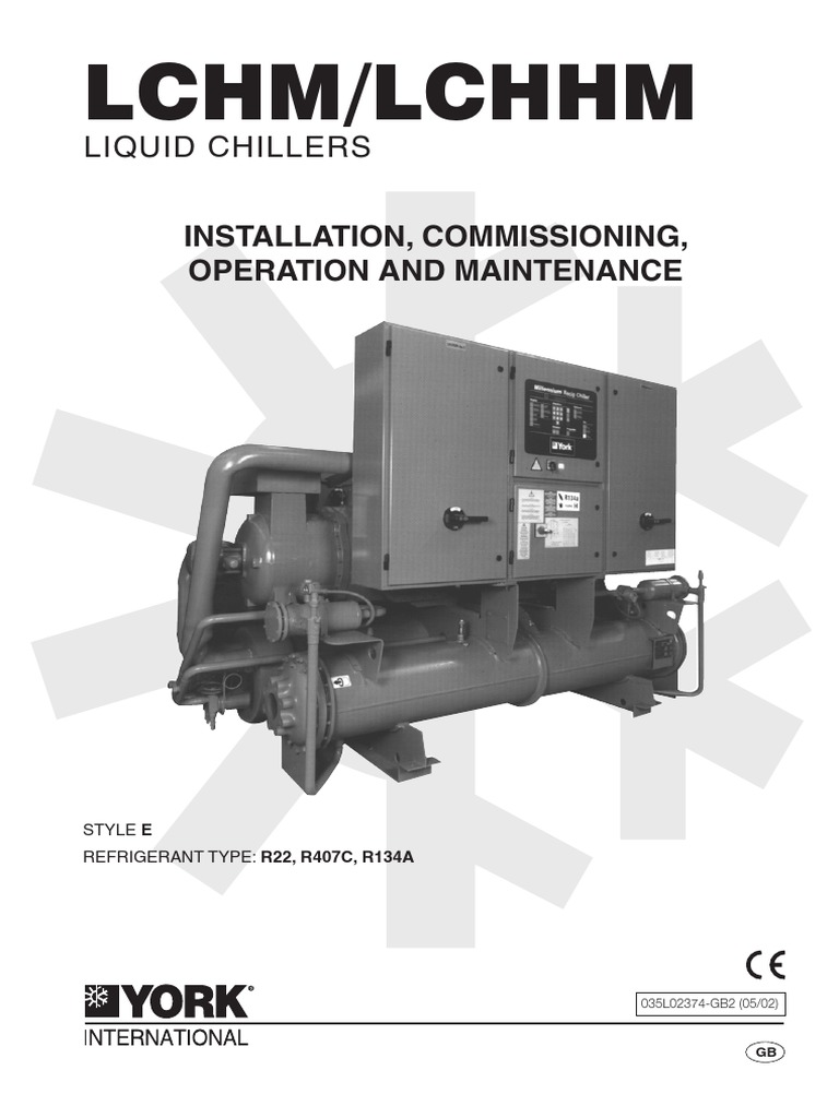 YORK Chiller Complete Manual 200 Tons PDF Combustion Switch