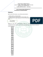 Module No. 1 in Oral Communication