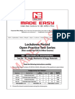 Mechanics & Engg. Materials Practice Question