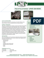 P P P P: Alloy 416 Specifications: UNS S41600