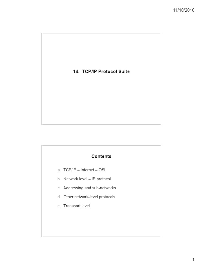 TCP/IP Protocol Suite Overview | PDF | Transmission Control Protocol ...