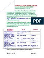 FYJC MinoritySchedule PDF