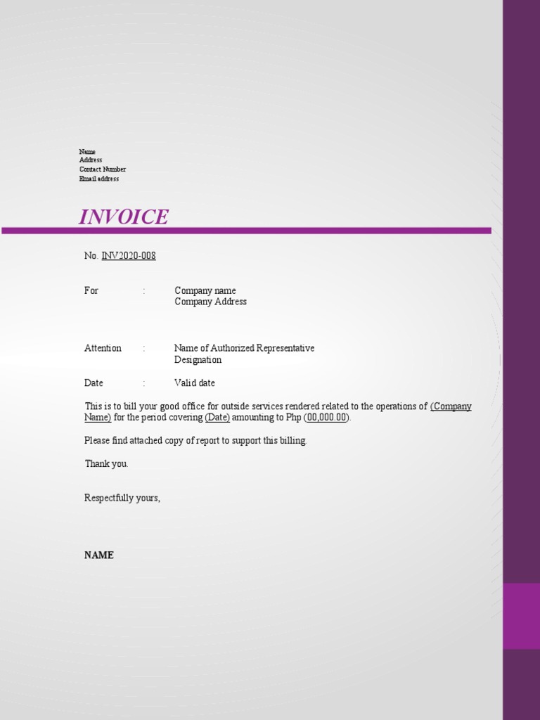 Invoice Summary Template Example | PDF | Finance & Money Management