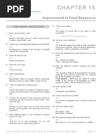 Improvement in Food Resources: One Mark Questions