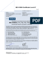 IEC 61850 Certificate Level A